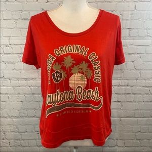 BANANA SPLIT Daytona Beach T-shirt Red-Large